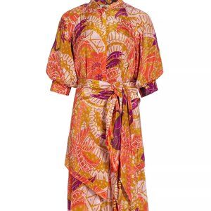 Farm Rio Jungle Panther Shift Midi Dress